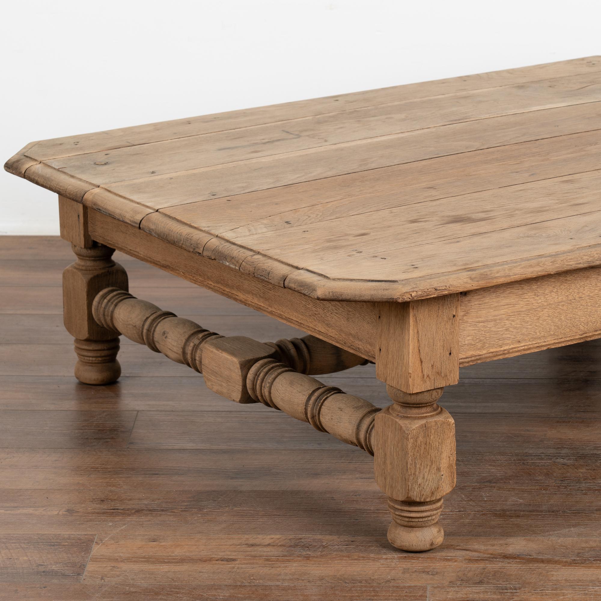Bleached Oak Coffee Table, France circa 1920-40 In Good Condition In Round Top, TX