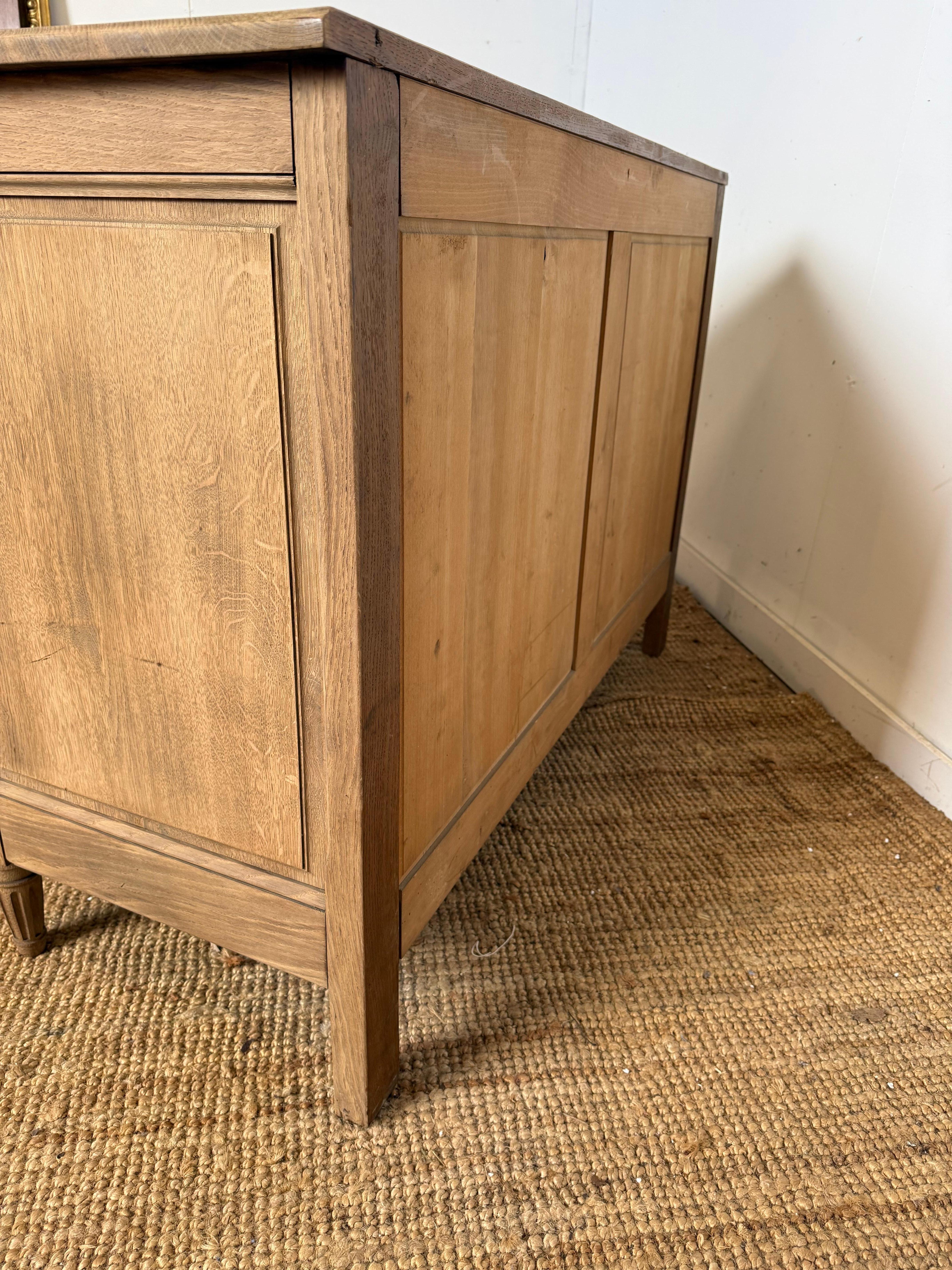 Bleached oak Commode in the Louis XVI style For Sale 6