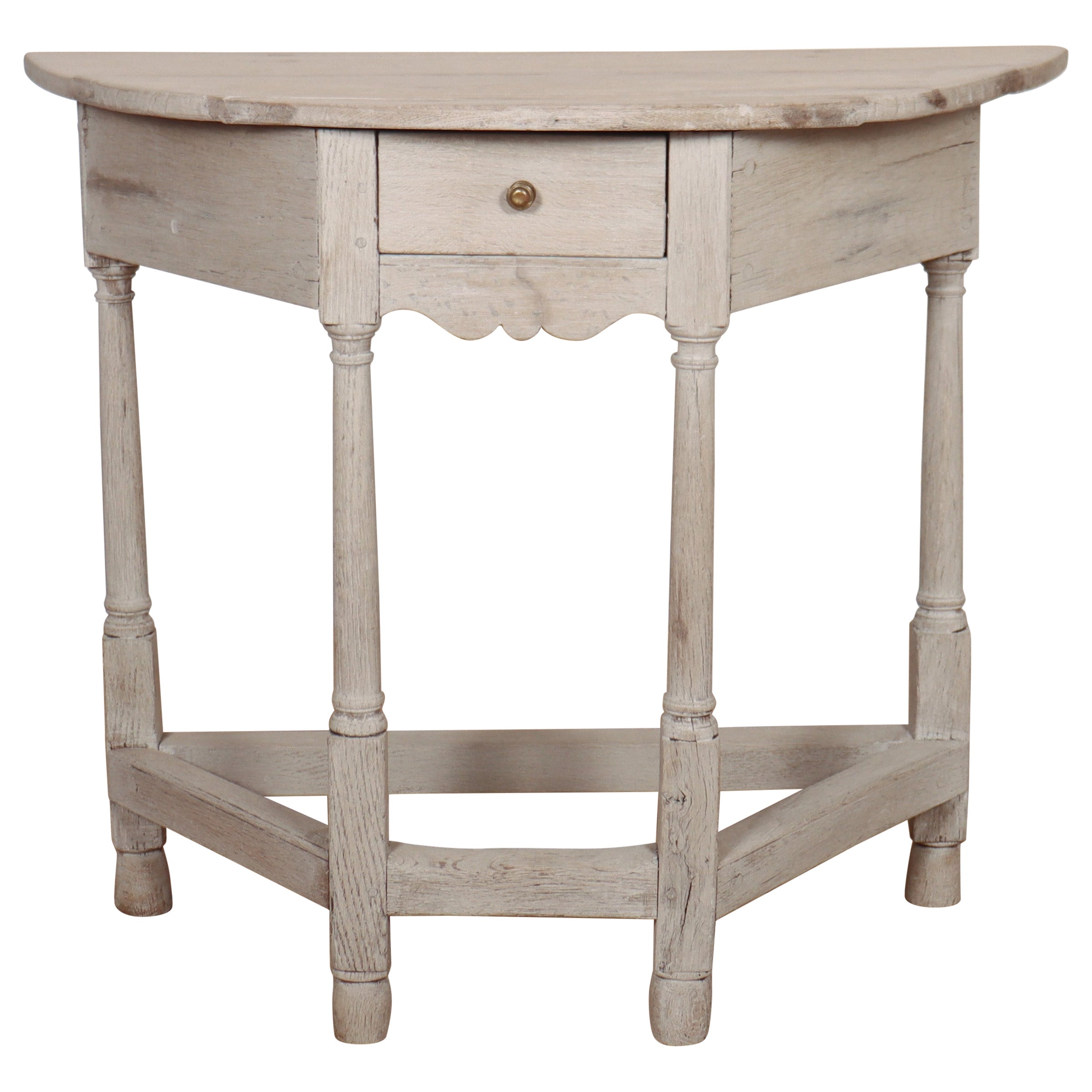 Bleached Oak Console Table