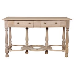 Used Bleached Oak Console Table