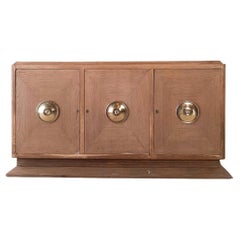 Bleached Oak Credenza by Charles Dudouyt from the 1940s