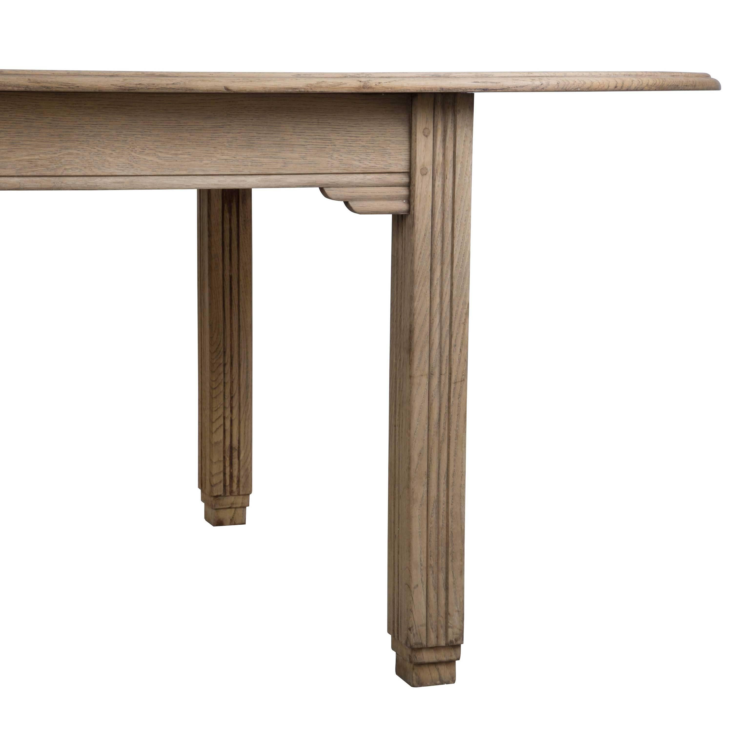 French Bleached Oak Dining Table