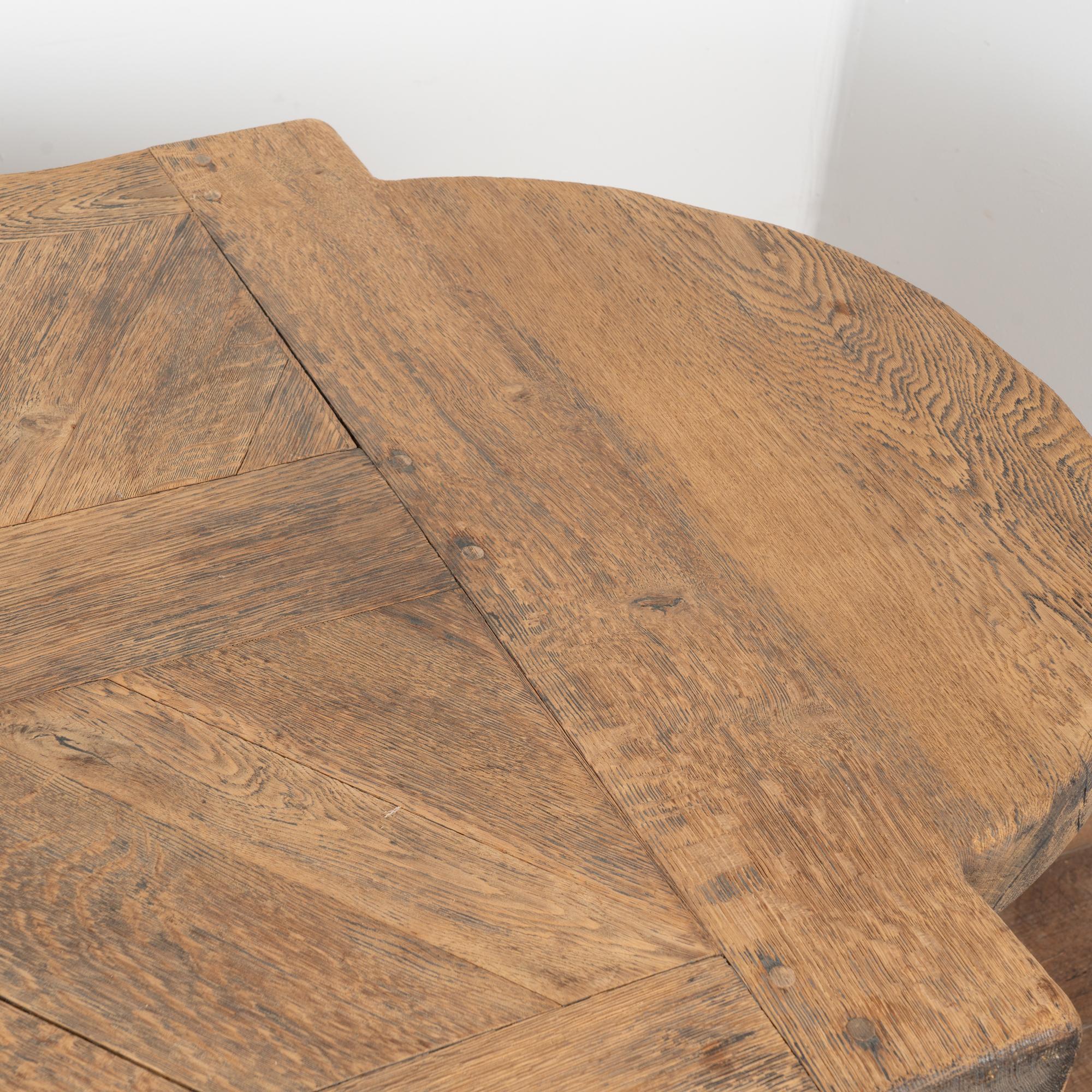 20th Century Bleached Oak Dining Table, France circa 1920 For Sale