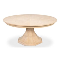 Bleached Oak Expanding Dining Table