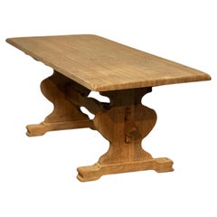 Bleached Oak Farmhouse Dining Table