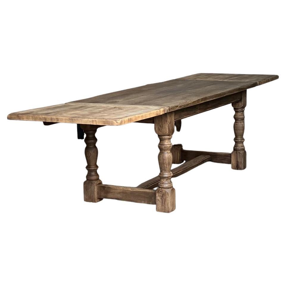 Bleached Oak Farmhouse Dining Table with Extensions