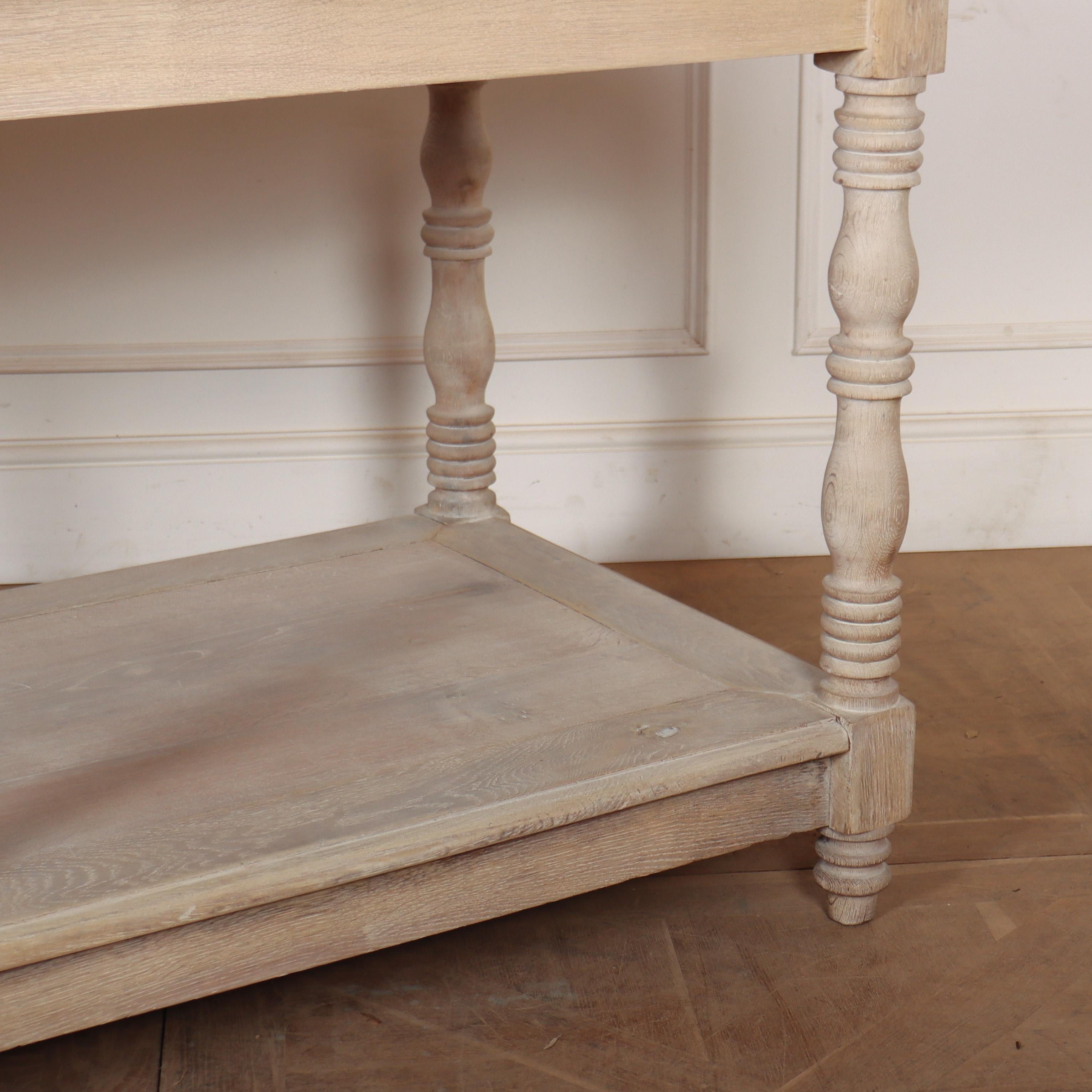 Bleached Oak French Drapers Table For Sale 1