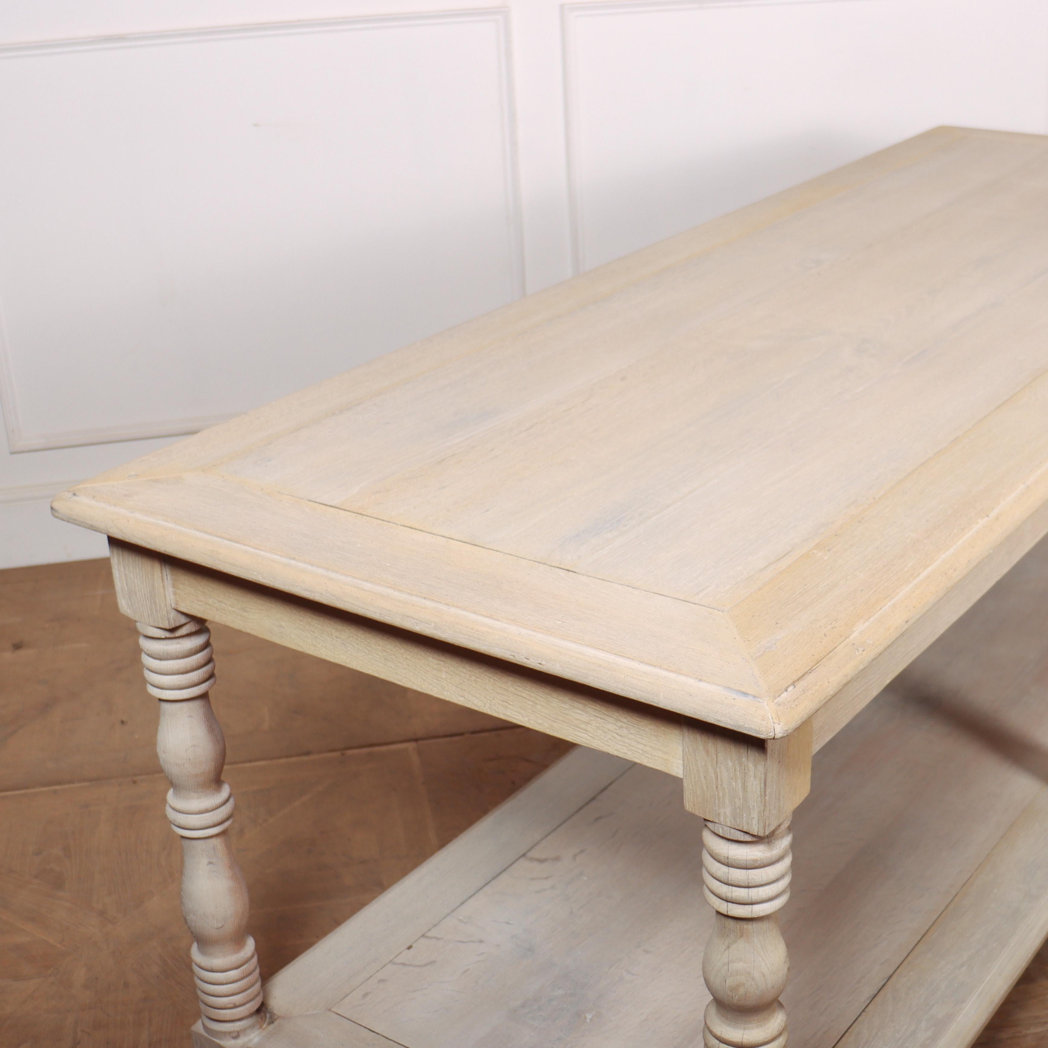 Bleached Oak French Drapers Table For Sale 2