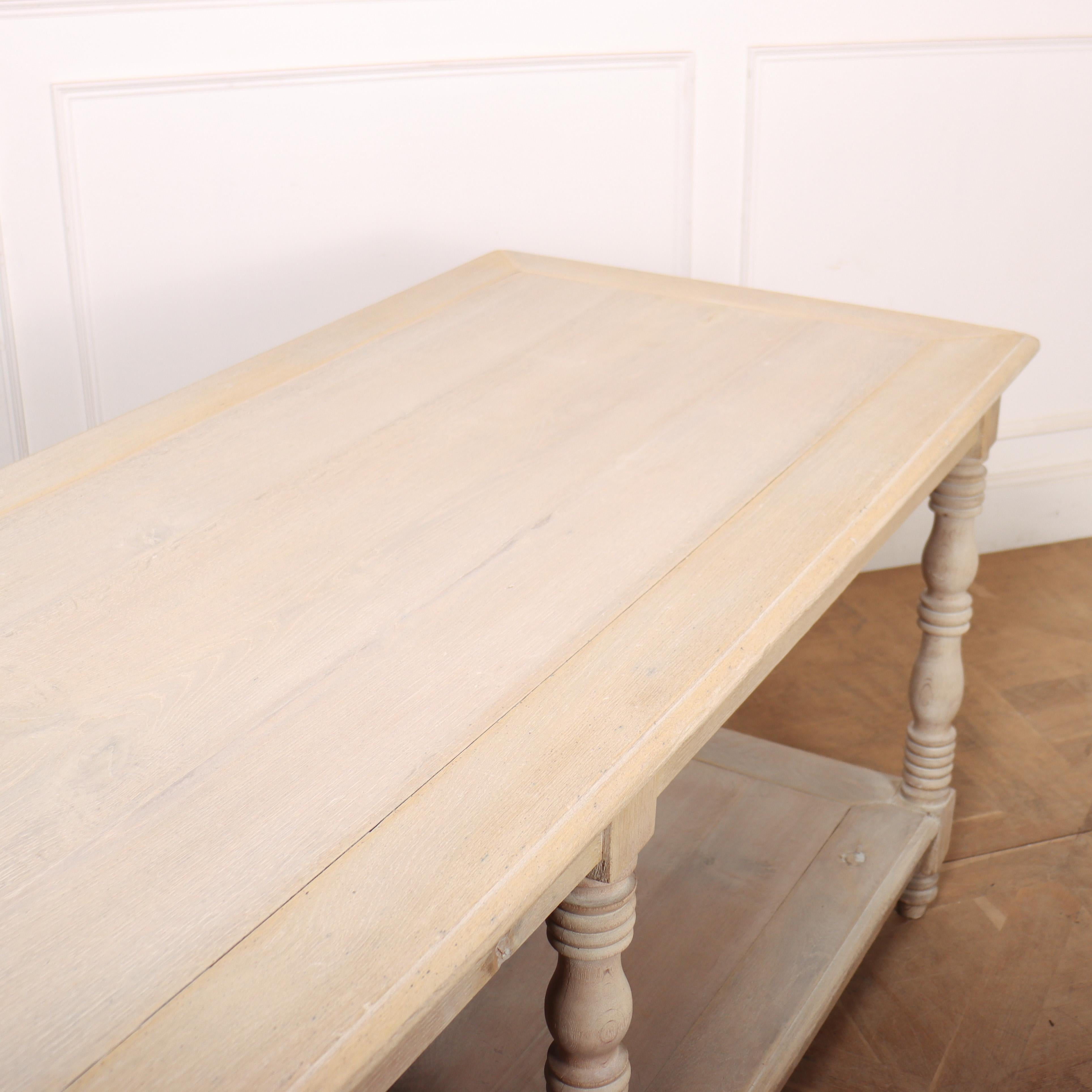 Bleached Oak French Drapers Table For Sale 3