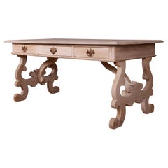 Bleached Oak Italian Console Table