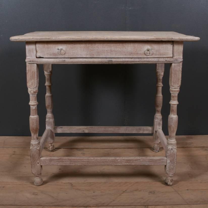 Late 18th century bleached oak English lamp table, 1780



Dimensions
33 inches (84 cms) wide
21.5 inches (55 cms) deep
29.5 inches (75 cms) high.