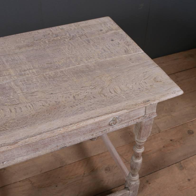 English Bleached Oak Lamp Table