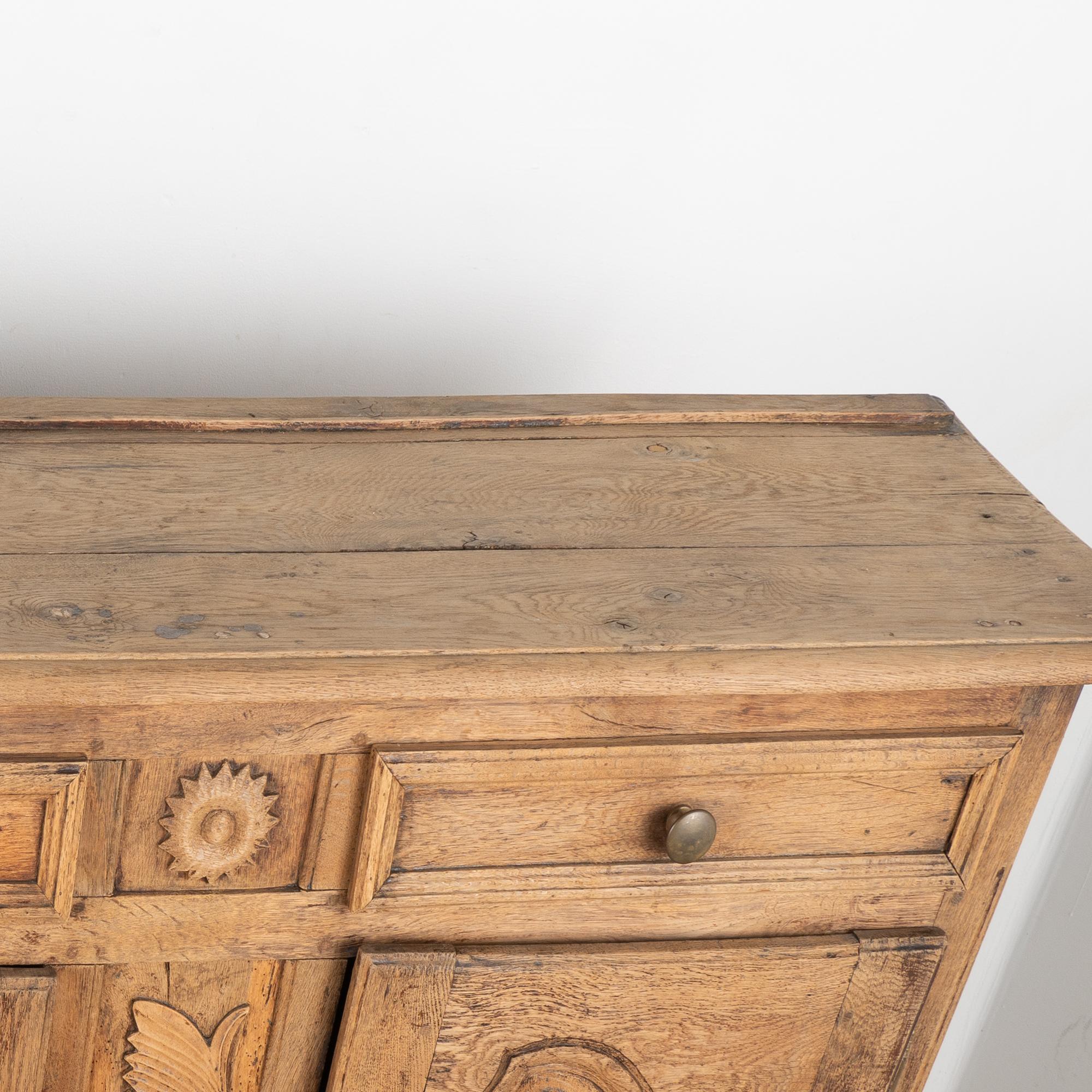 Bleached Oak Sideboard Buffet from France, circa 1800's 1