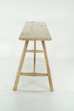Bleached Oak Spanish Console Table