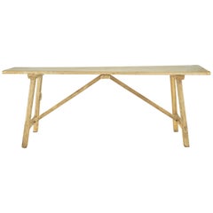 Bleached Oak Spanish Console Table