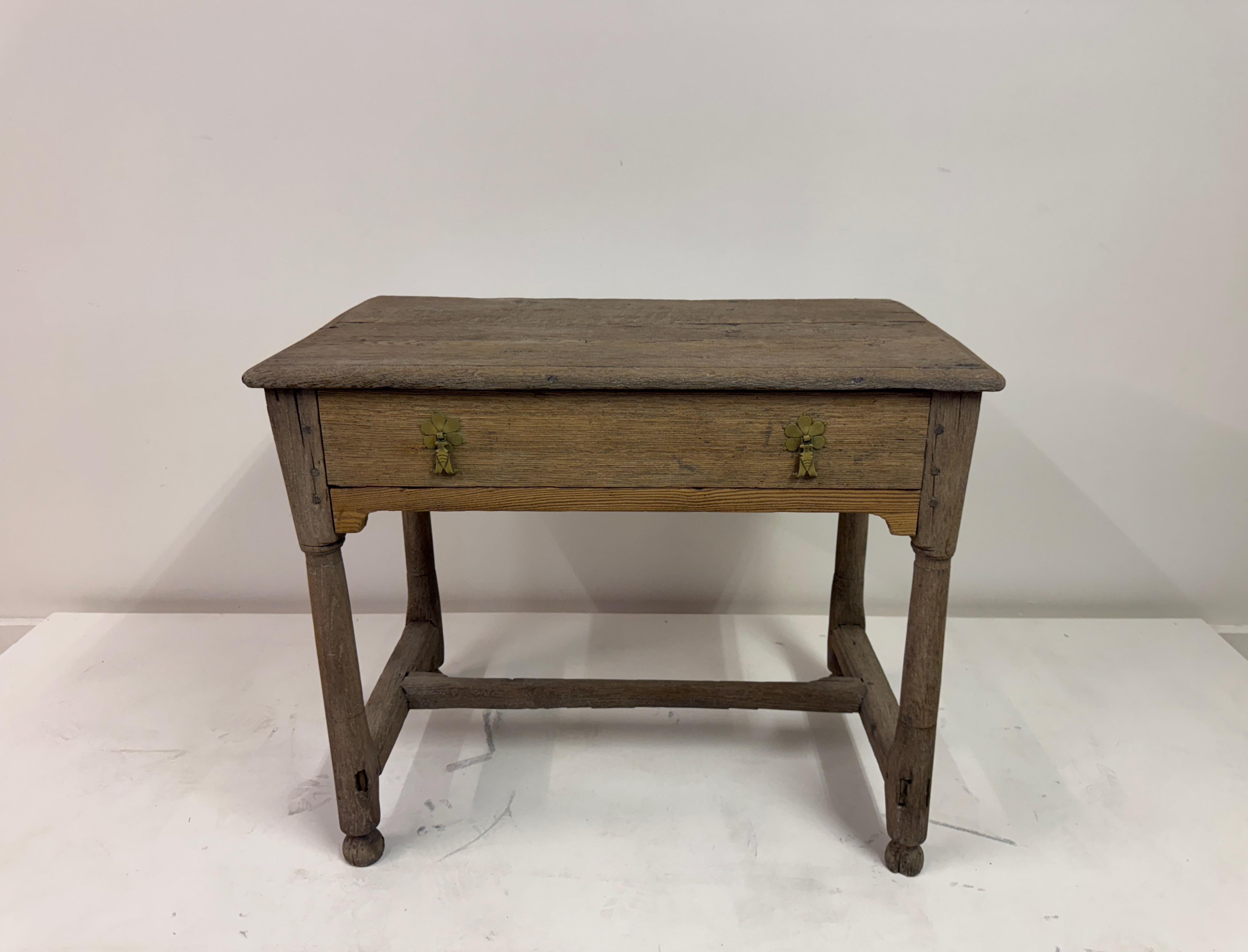 Country Bleached Oak Table, 18th Century For Sale