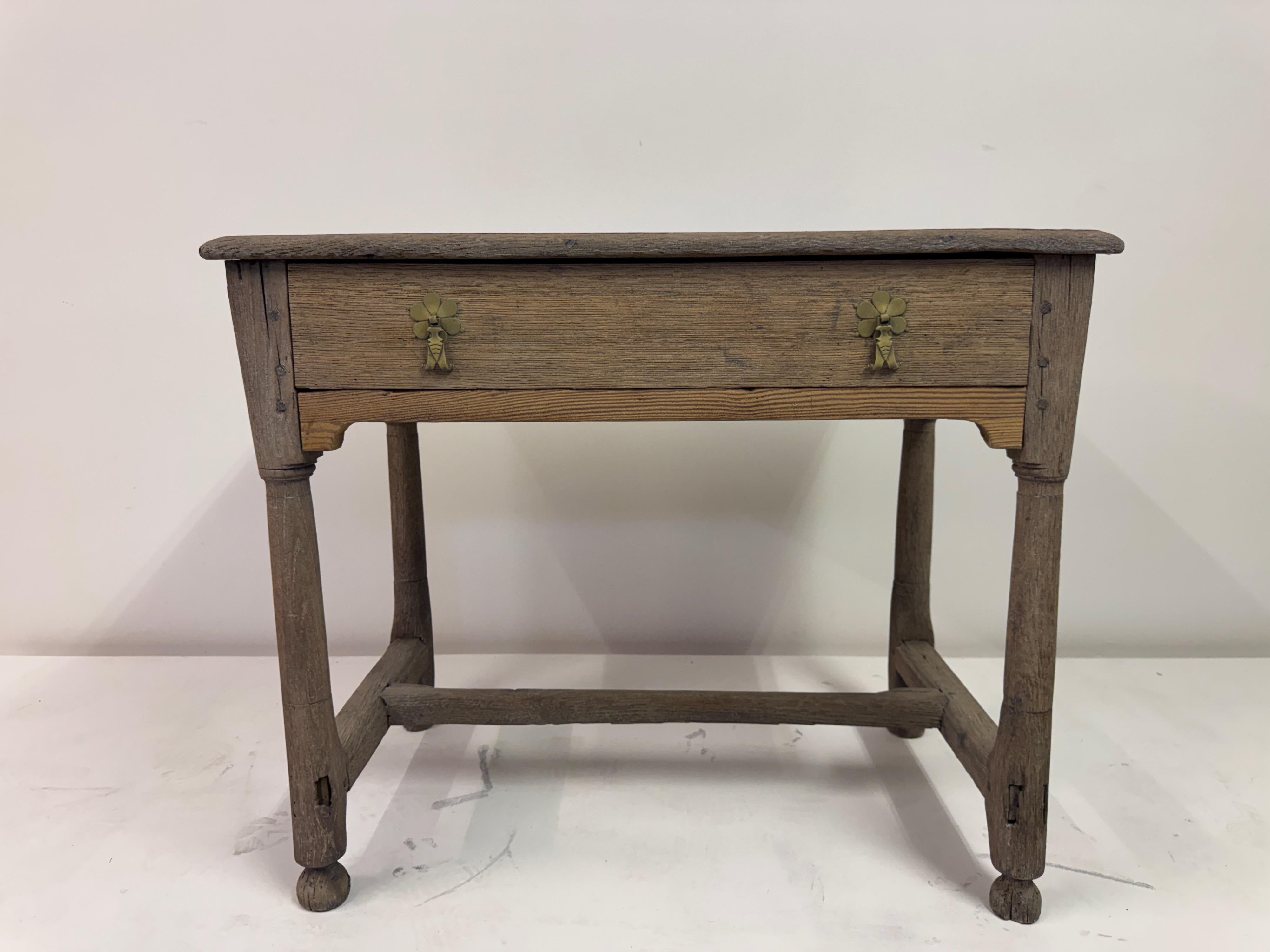 British Bleached Oak Table, 18th Century For Sale