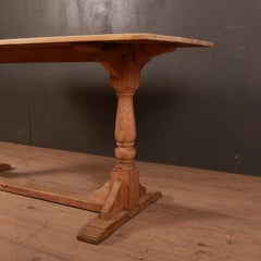 Bleached Oak Trestle Table