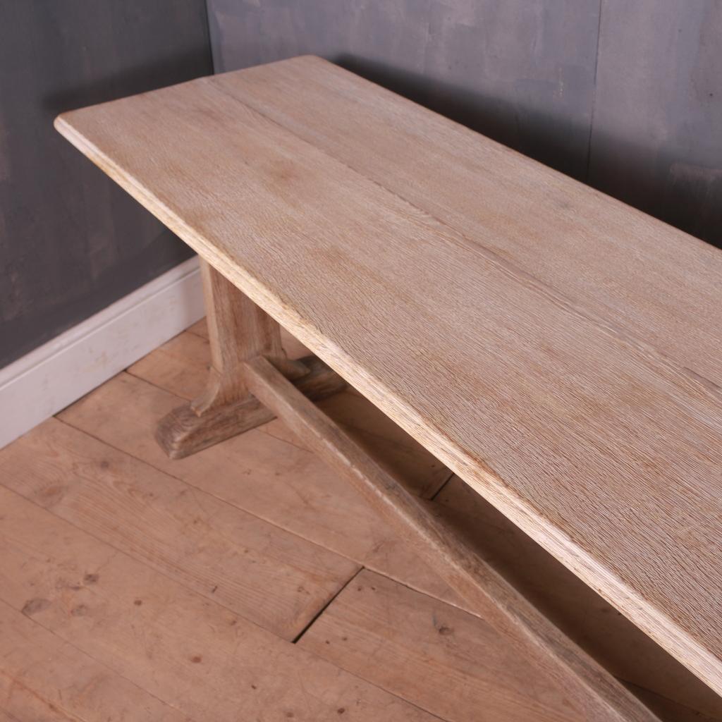 Bleached Oak Trestle Table 1