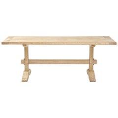 Bleached Oak Trestle Table
