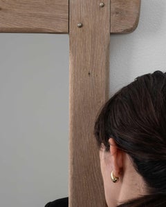 Bleached Oak Wall Mirror, French Provincial Style, 1970s, France