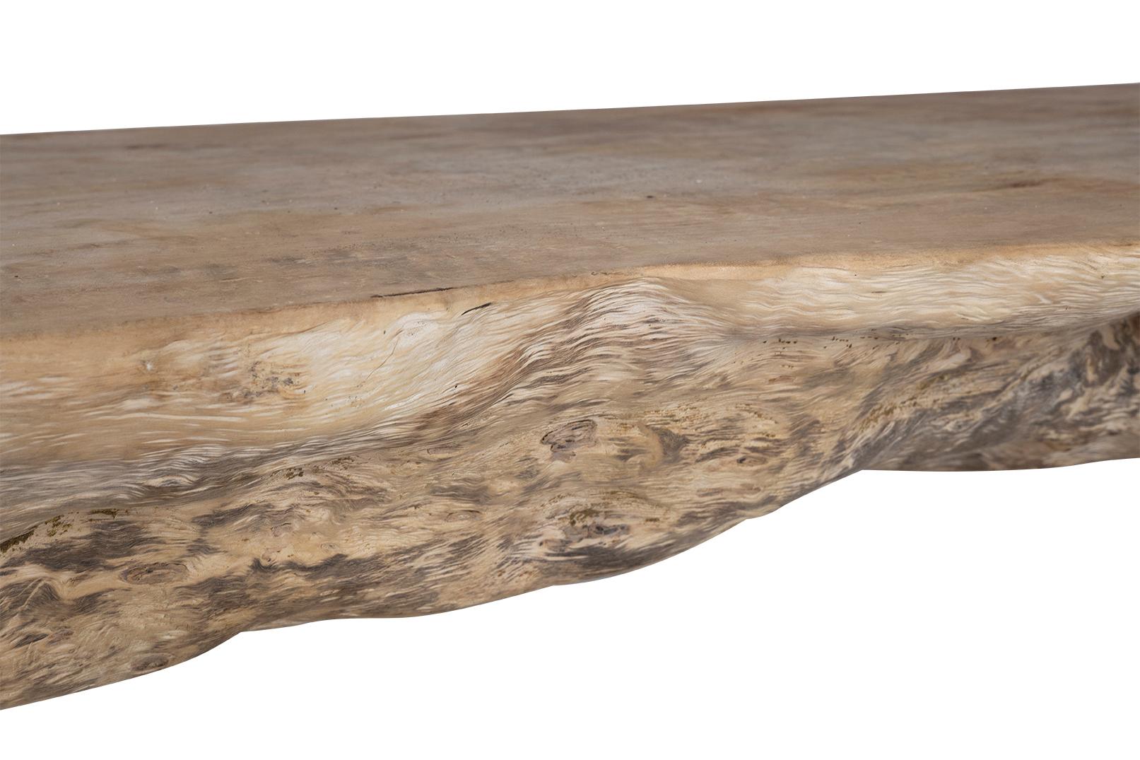Gebleichtes Organic Form Lychee Wood Couchtisch im Angebot 1