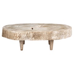 Bleached Organic Form Lychee Wood Coffee Table 