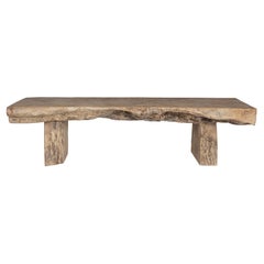 Bleached Organic Form Lychee Wood Wood Coffee Table