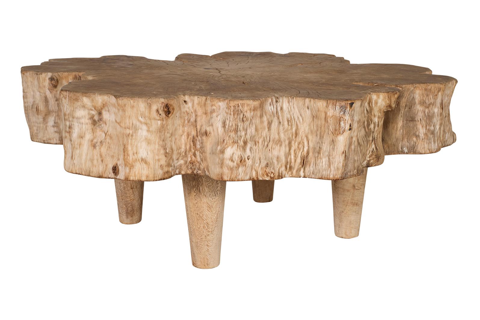 Bleached Organic Lychee  Wood Coffee table 3