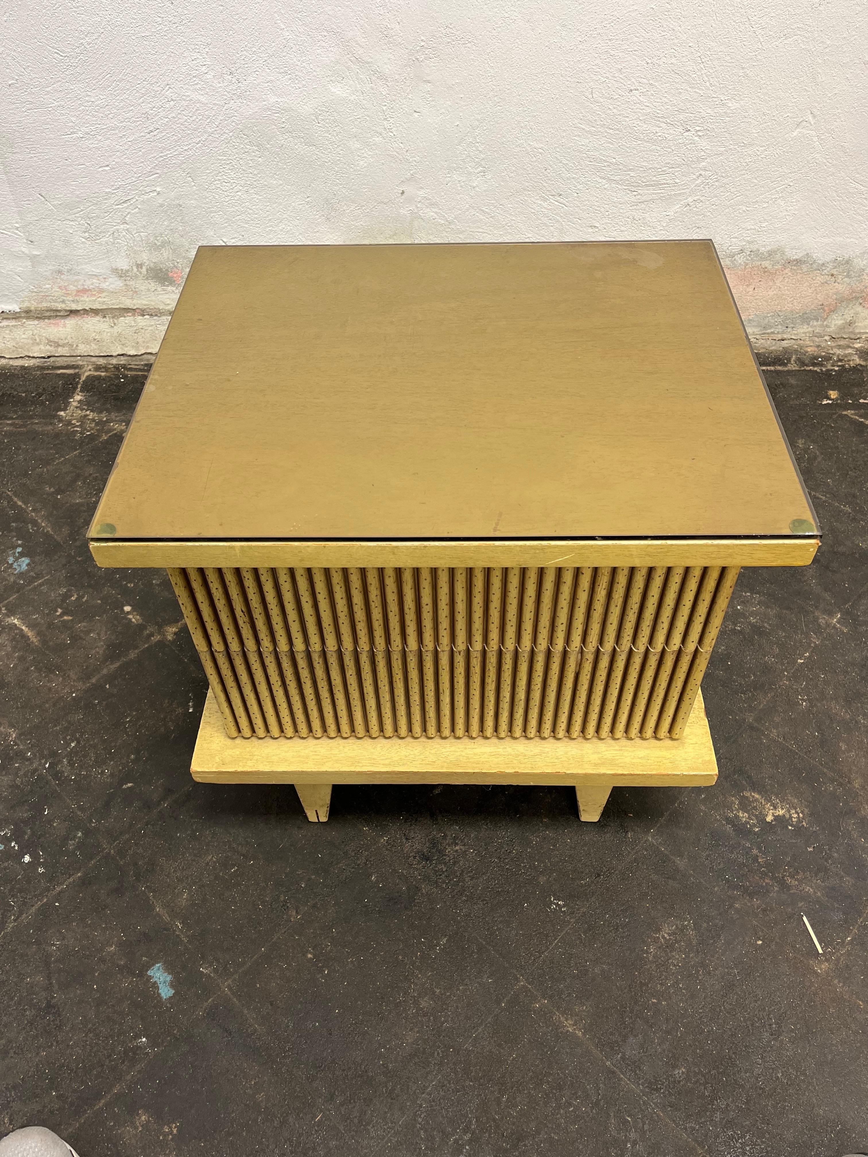 20th Century Bleached Philippine Mahogany Nightstand by American of Martinsville For Sale