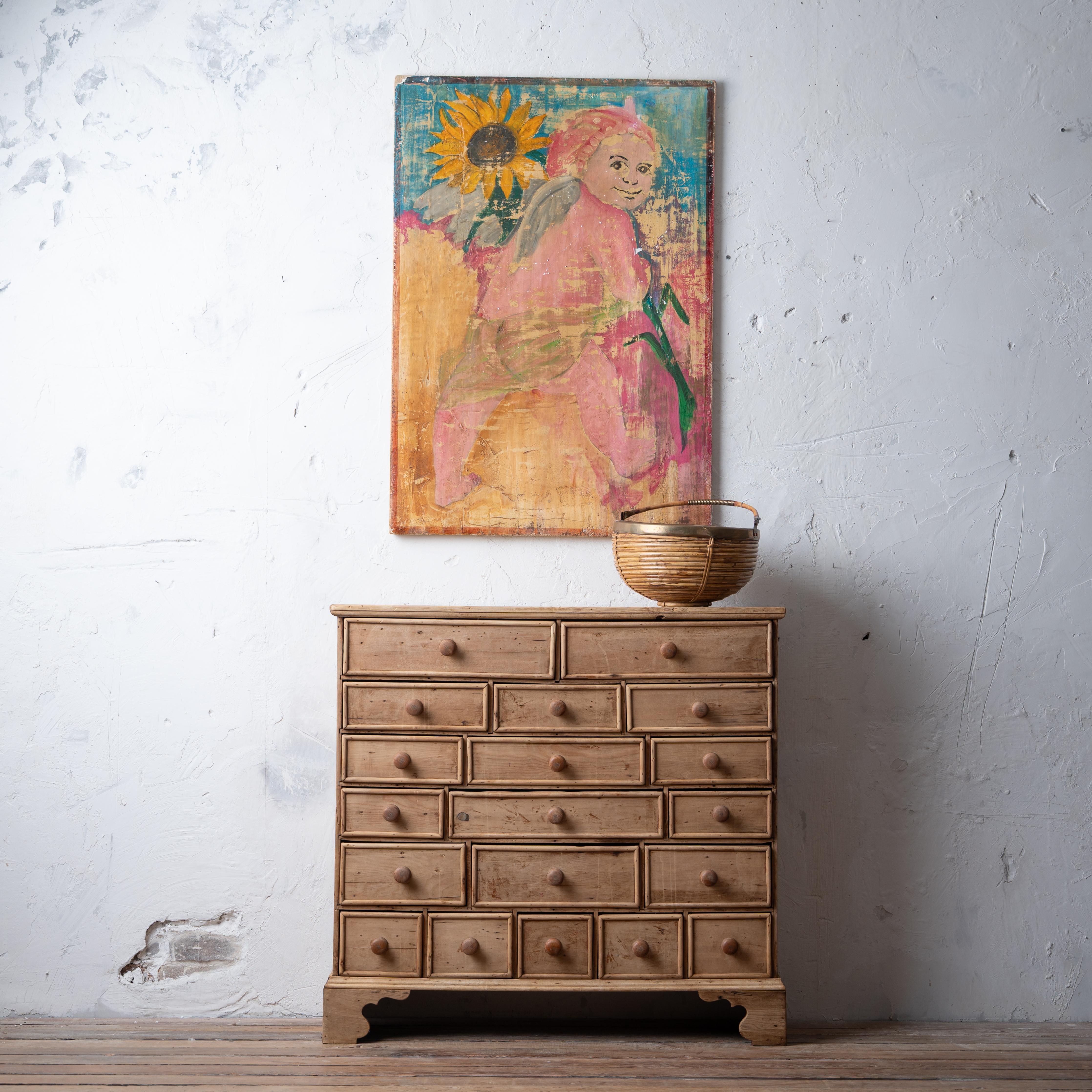 Bleached Pine Apothecary, 19th Century For Sale 1