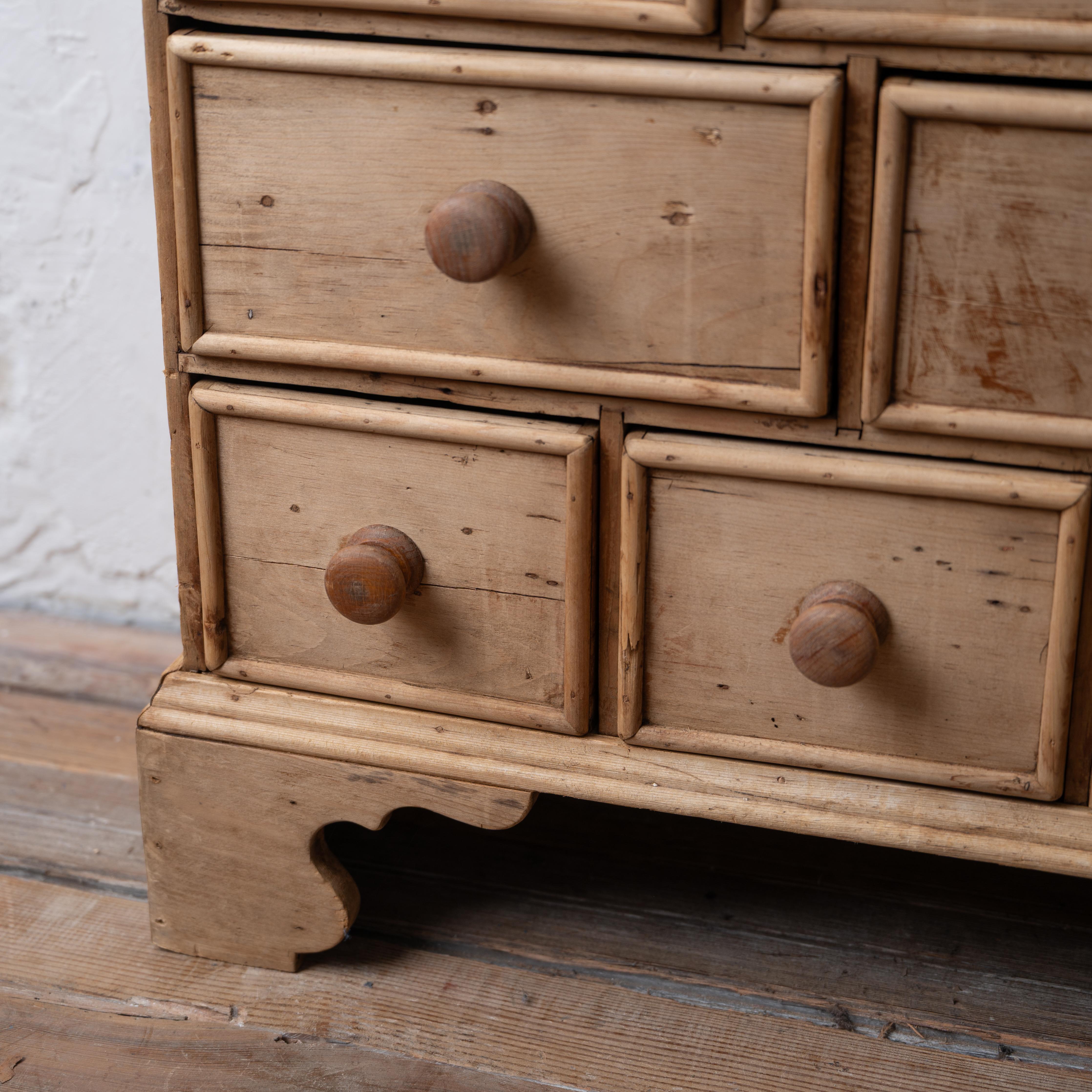 Bleached Pine Apothecary, 19th Century For Sale 4