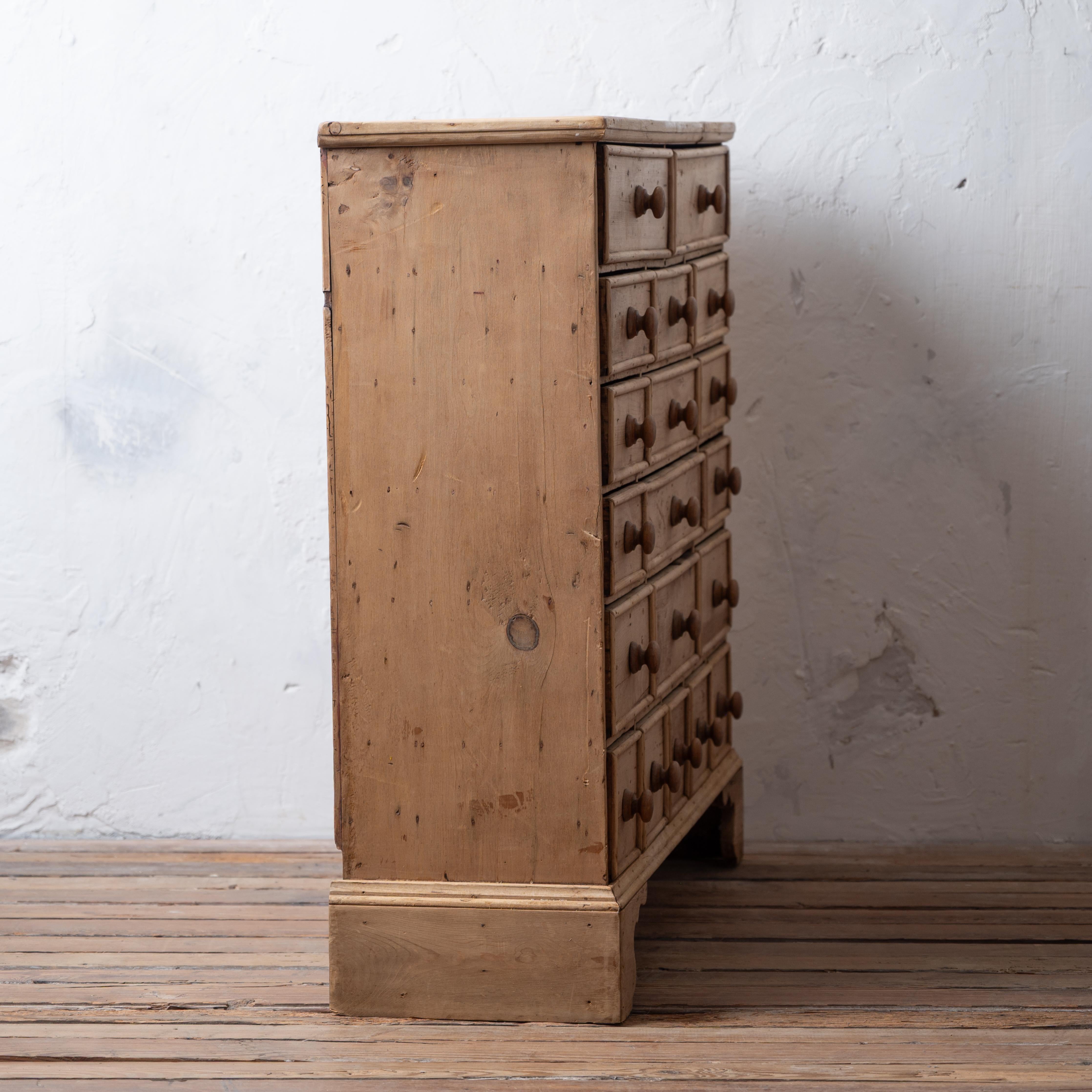 Bleached Pine Apothecary, 19th Century For Sale 5