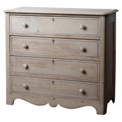 Antique Bleached Pine Chest of Drawers, American, 19th Century