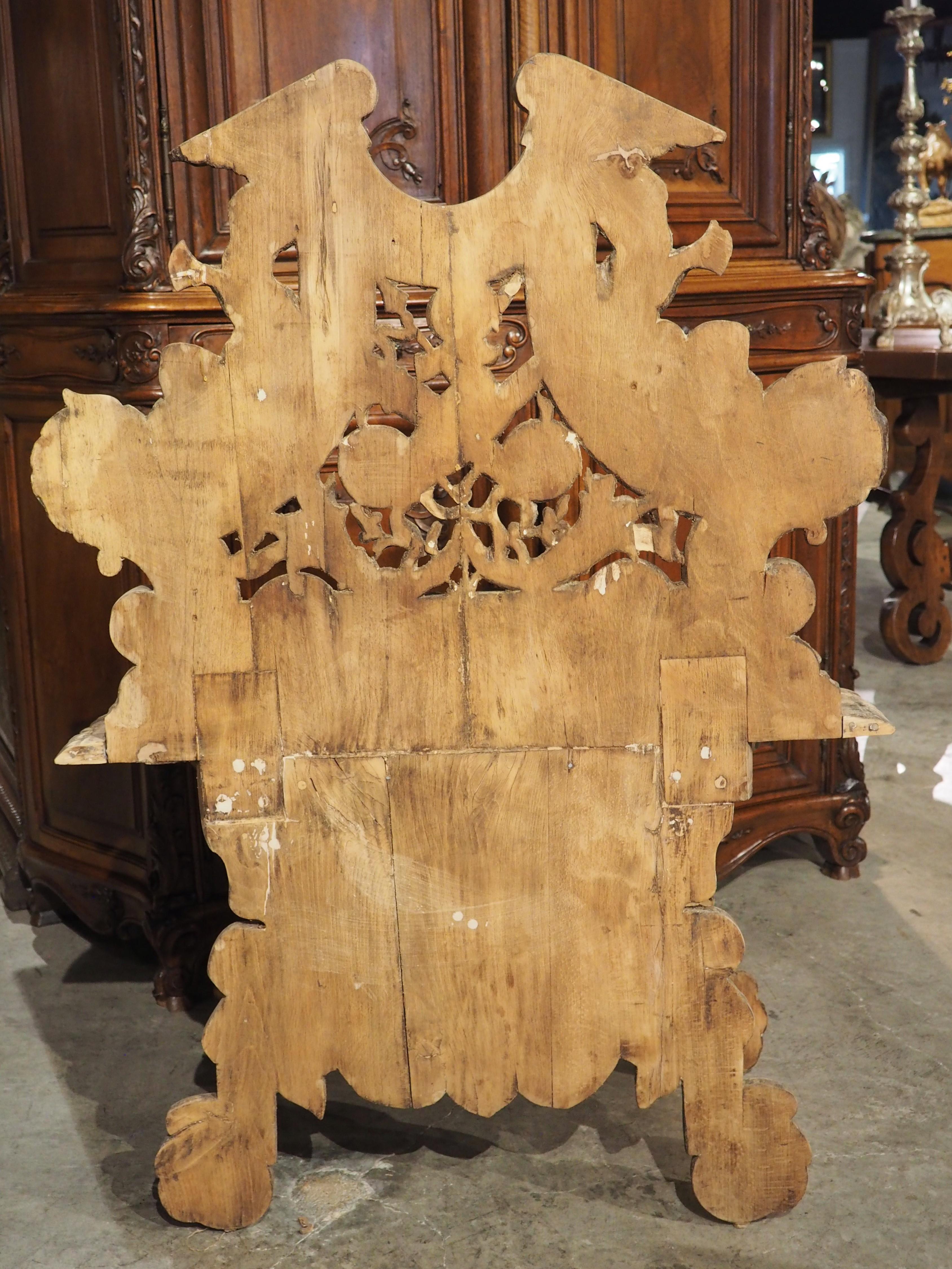Bleached Renaissance Style Walnut Sgabello Chair from Italy, Circa 1870 For Sale 9