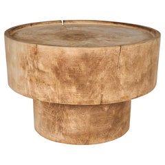 Bleached Round Side Table