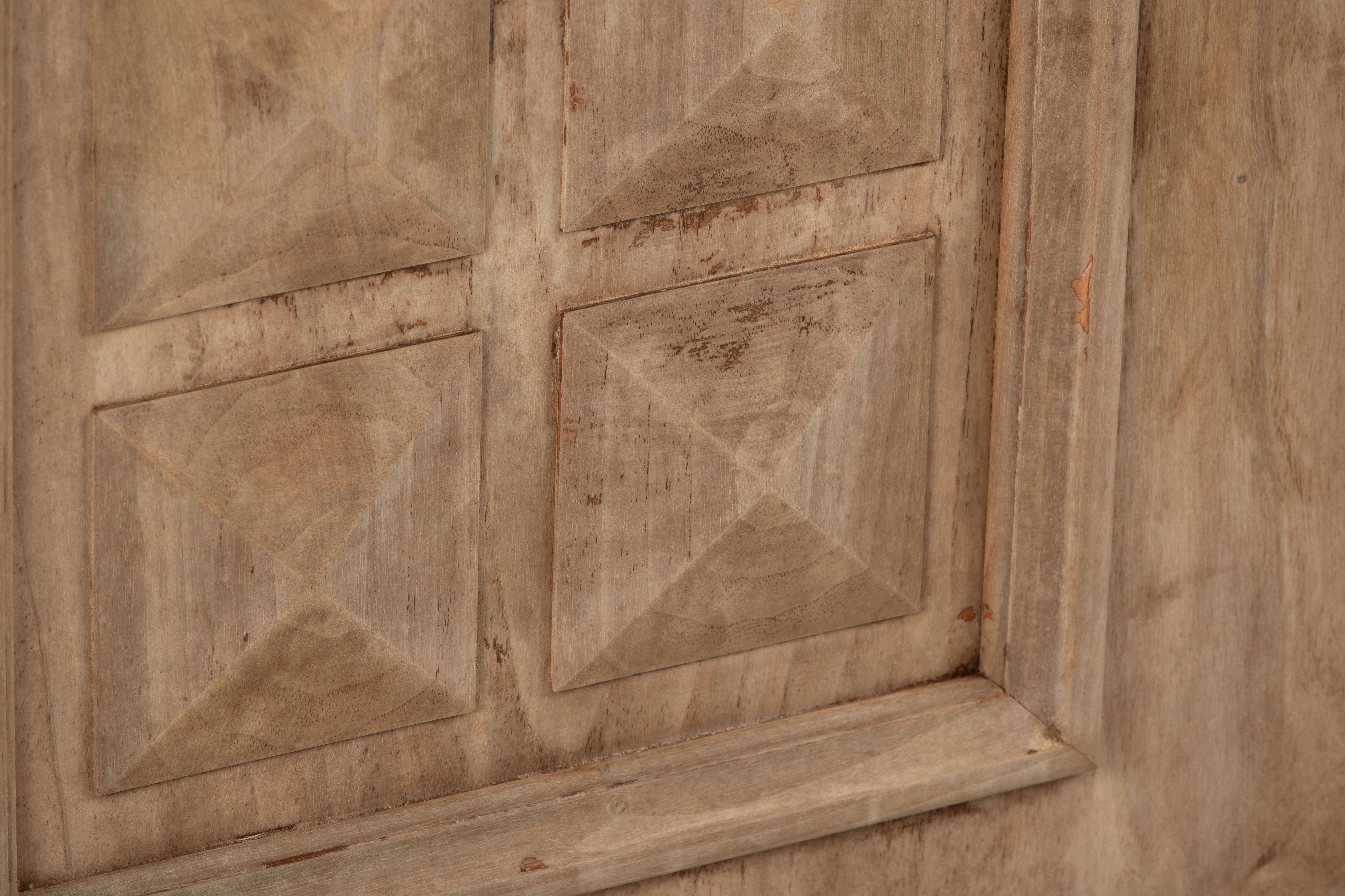 Bleached Solid Oak Credenza, France, 1940s 3