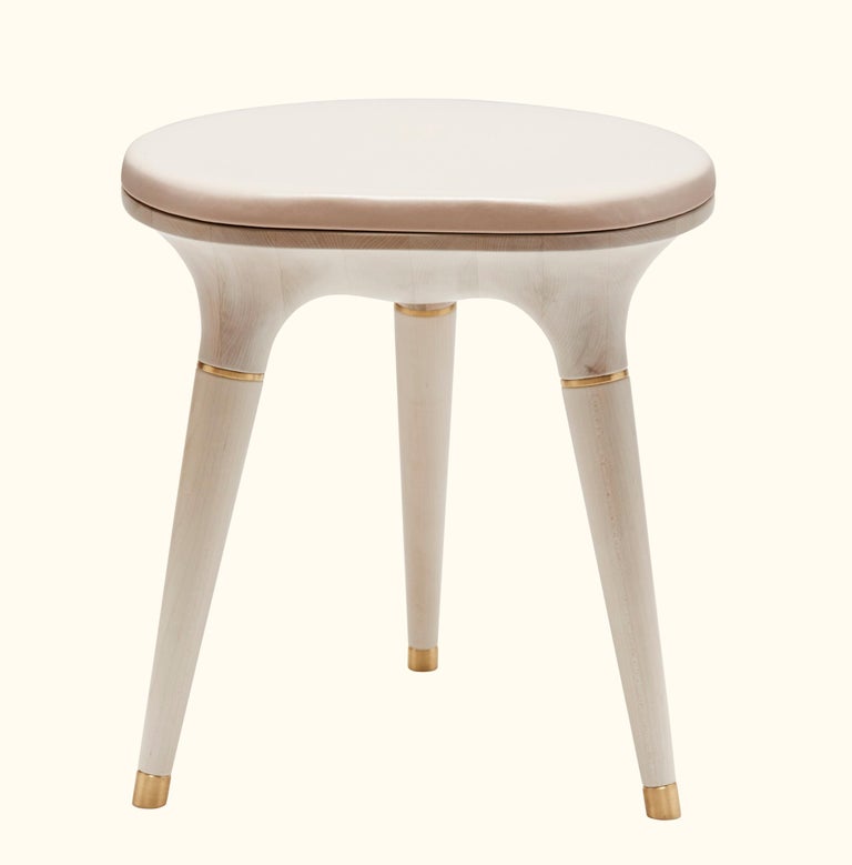 Mid-Century Modern Bleached Stool 001 by Vincent Pocsik for Lawson-Fenning For Sale