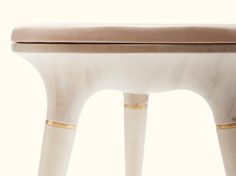 American Bleached Stool 001 by Vincent Pocsik for Lawson-Fenning For Sale