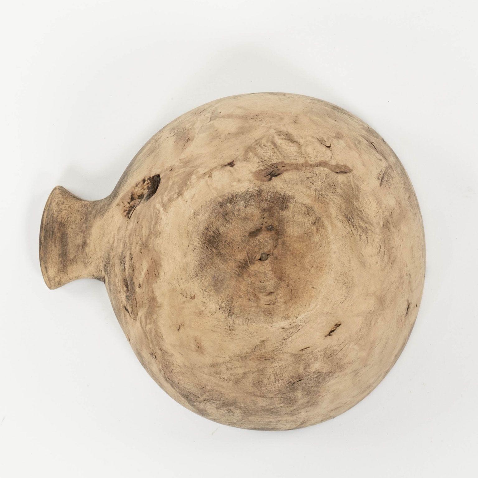 Sycamore Bleached Swedish Lapland Ale Bowl with Handle For Sale