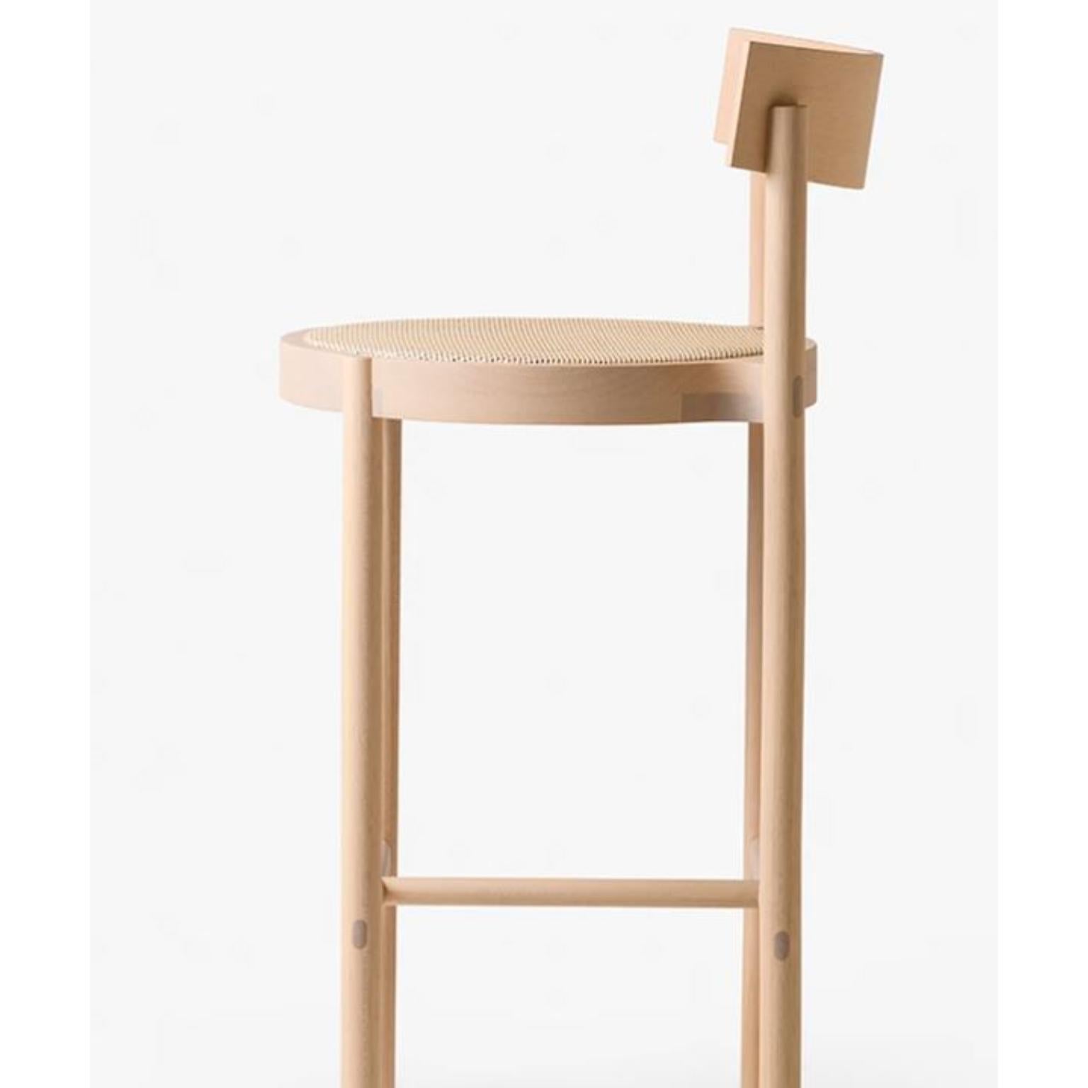 Taburete de bar Gravatá de tauari blanqueado by Wentz Brasileño en venta