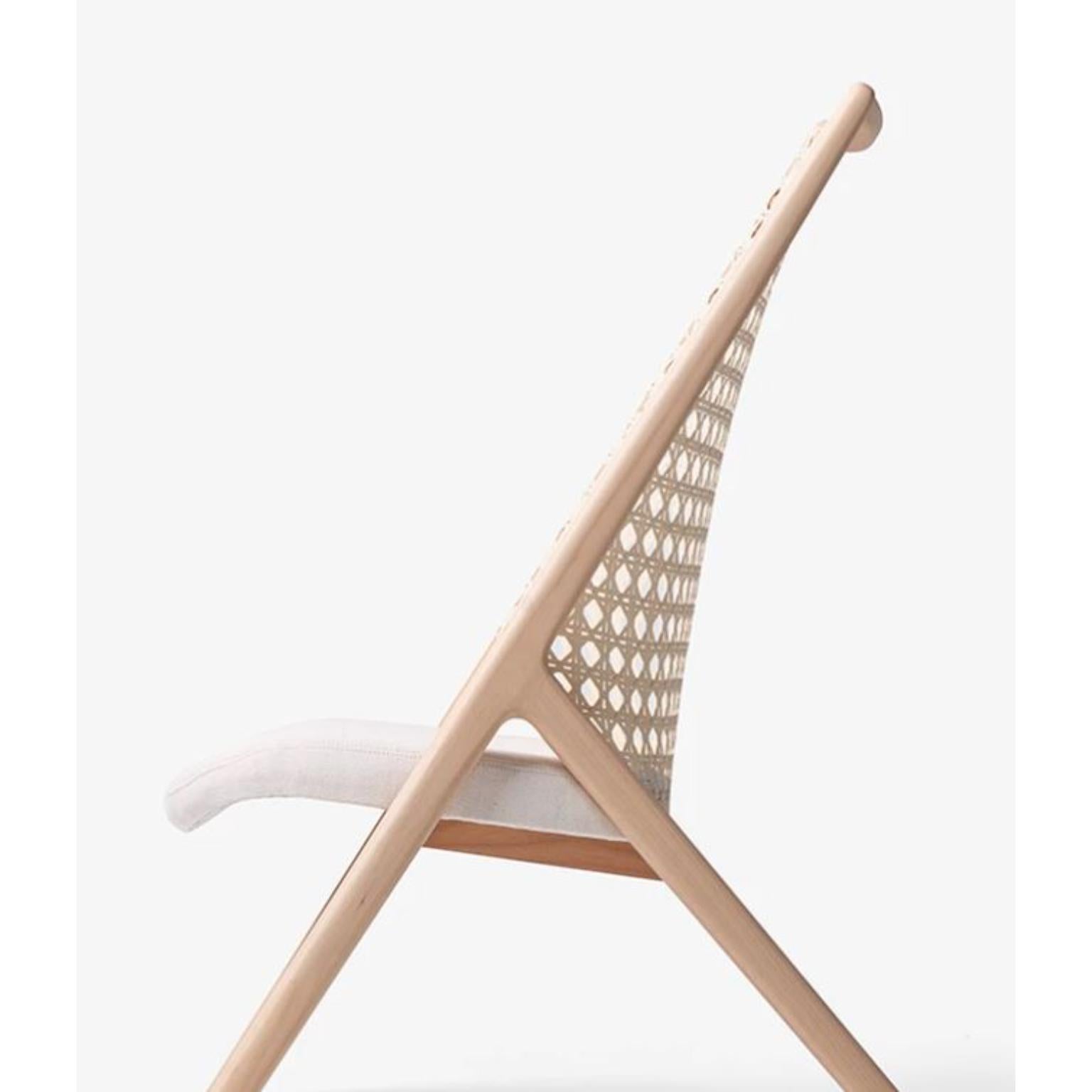 Brazilian Bleached Tauari Tela Lounge Chair by Wentz For Sale