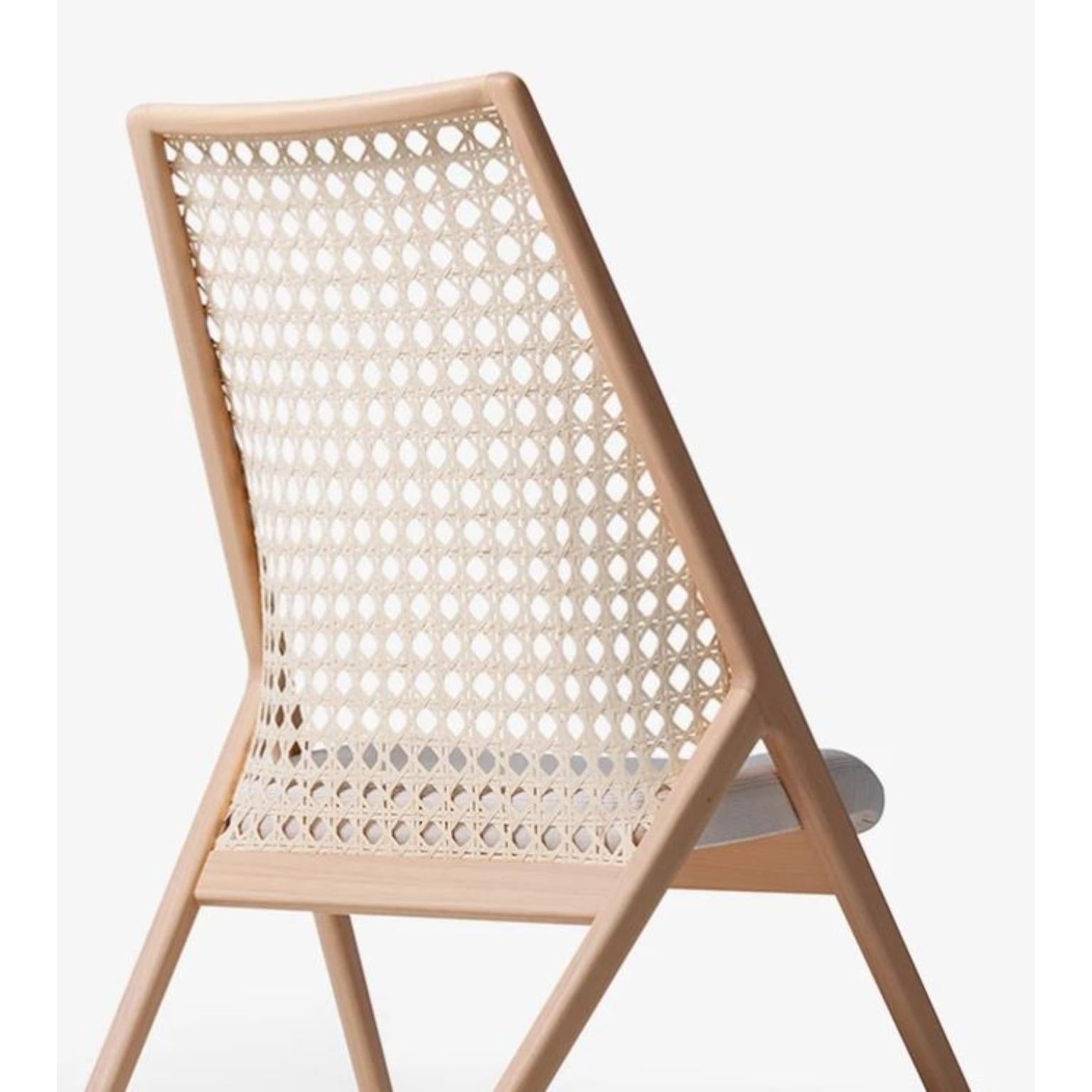 Bleached Tauari Tela Lounge Chair by Wentz In New Condition For Sale In Geneve, CH