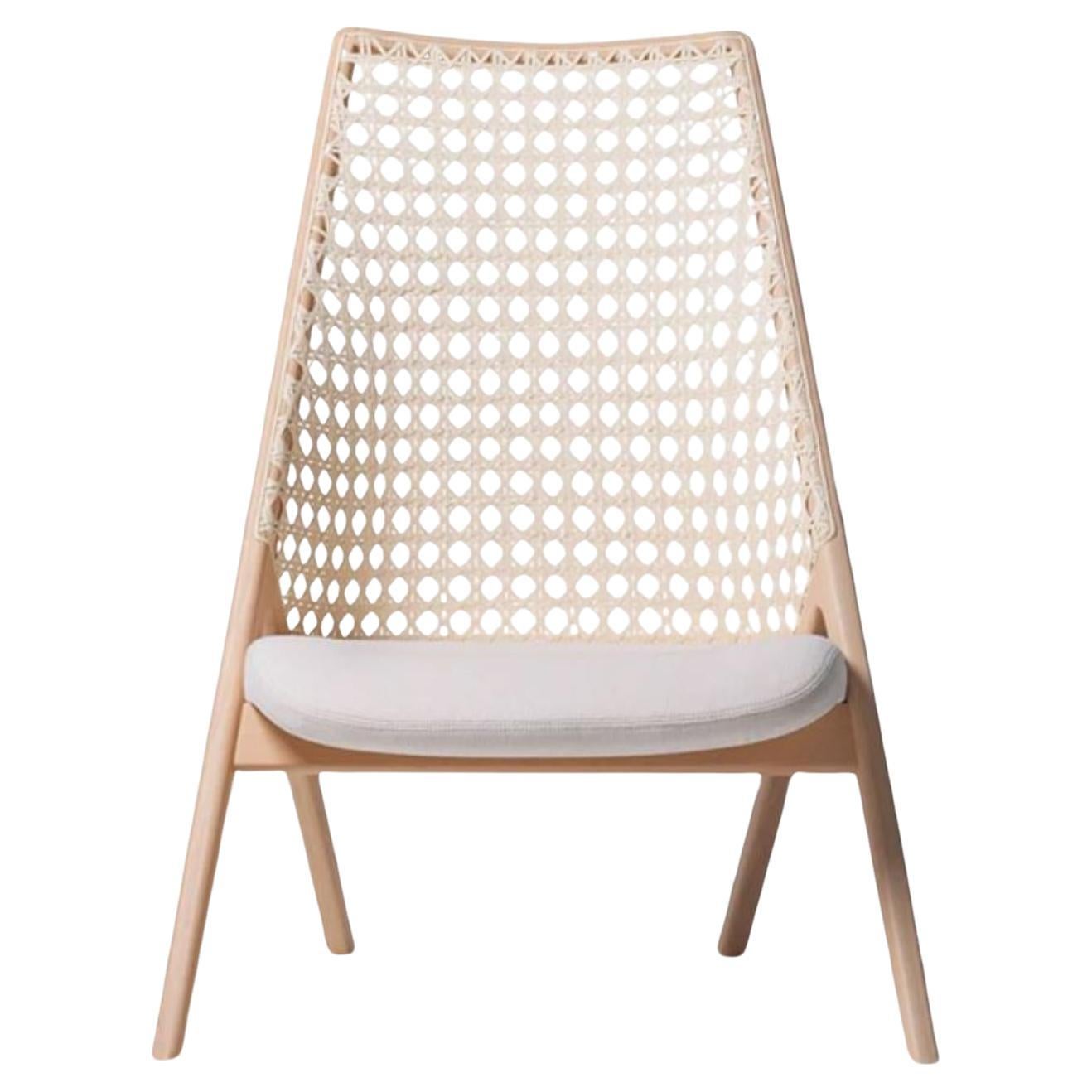 Bleached Tauari Tela Lounge Chair by Wentz For Sale