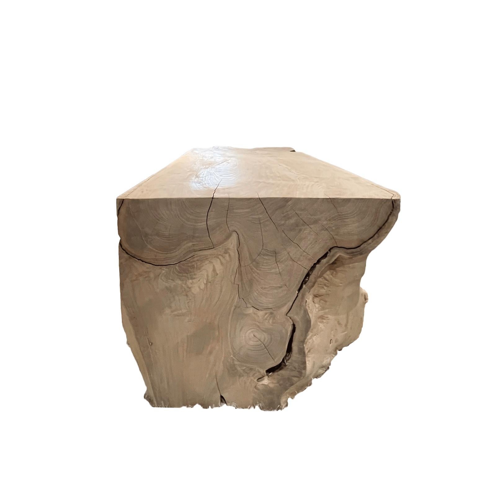 Uniquely shaped teak root table. Beautiful smooth top surface makes it ideal as a coffee table in your favorite room. One of a kind item!