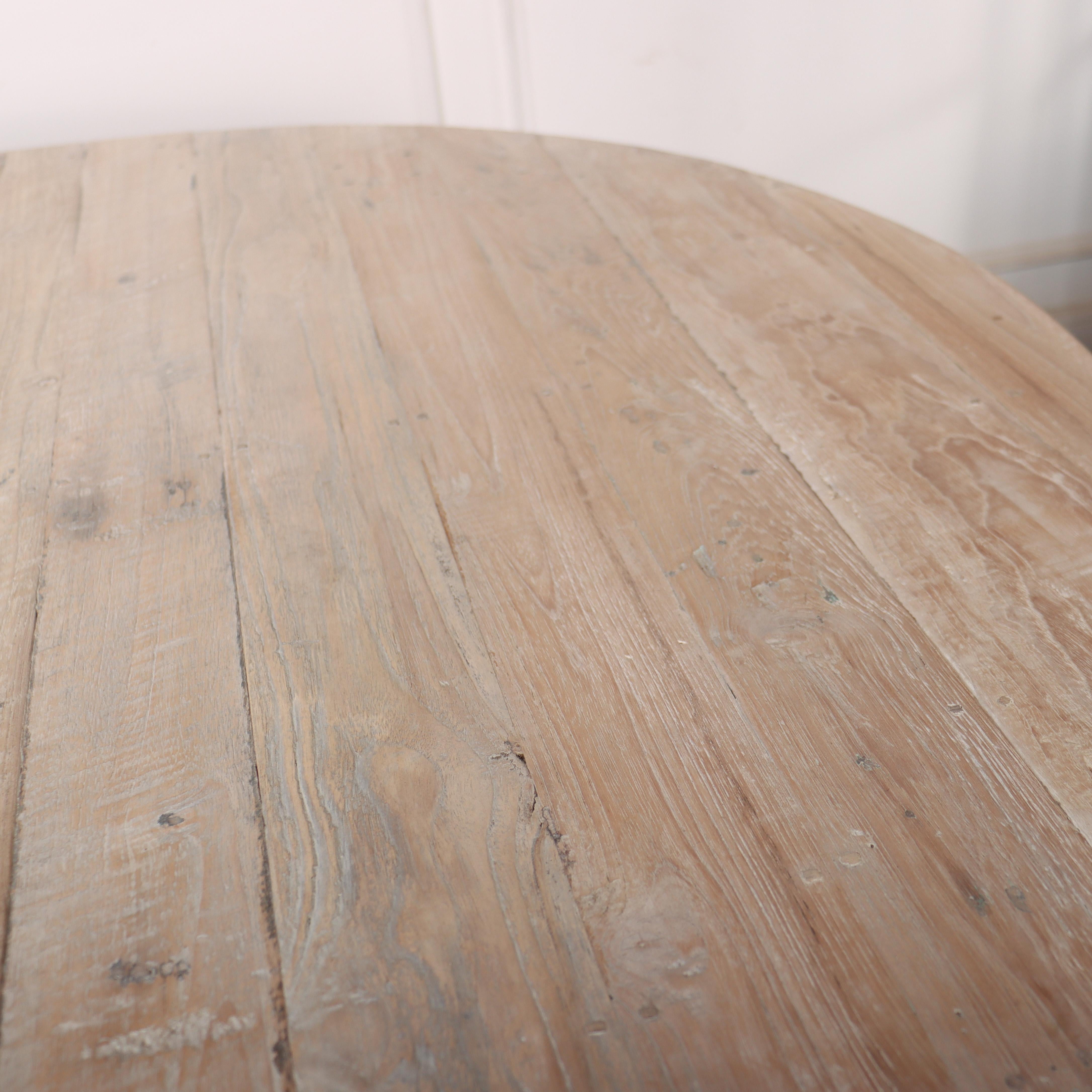 Mesa de comedor de teca blanqueada Asiático
