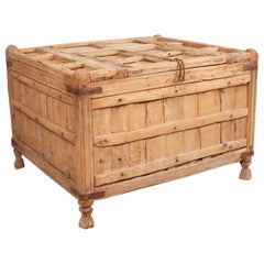 Antique Bleached Teak Storage Chest