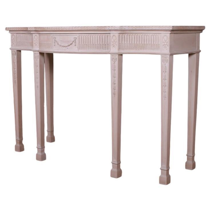 Bleached Walnut Adam Style Console Table For Sale