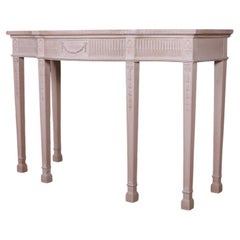 Bleached Walnut Adam Style Console Table