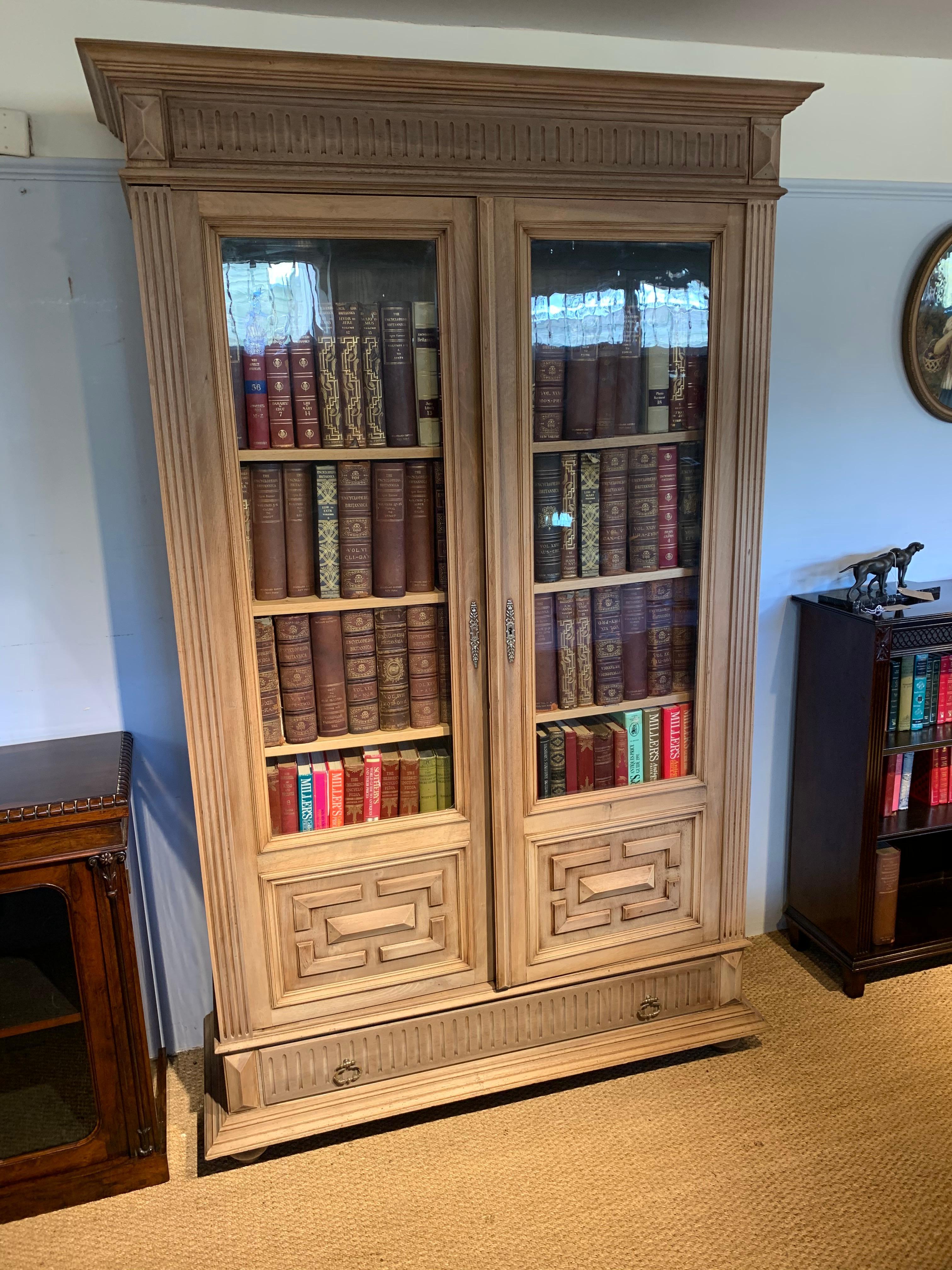 Bleached Walnut Bookcase 7